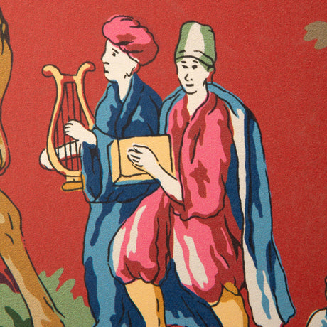 Brunschwig & Fils BEAUPORT PROMENADE RED Wallpaper