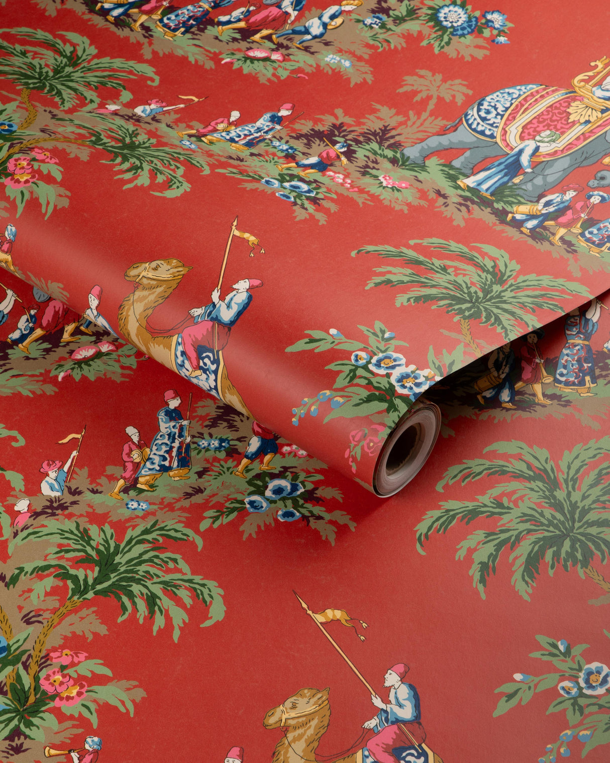 Brunschwig & Fils BEAUPORT PROMENADE RED Wallpaper