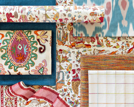 Brunschwig & Fils BEAUPORT PROMENADE RED Wallpaper