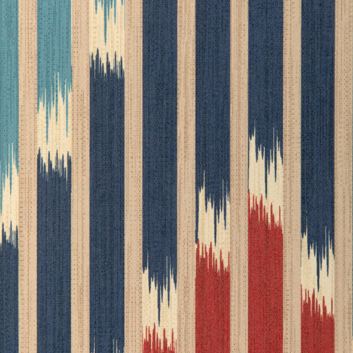Brunschwig & Fils CASCADE RED/BLUE Wallpaper