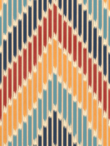 Brunschwig & Fils CASCADE RED/BLUE Wallpaper