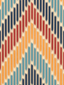 Brunschwig & Fils CASCADE RED/BLUE Wallpaper