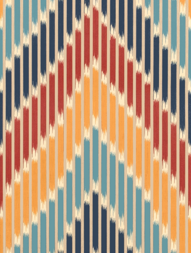 Brunschwig & Fils CASCADE RED/BLUE Wallpaper