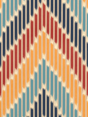 Brunschwig & Fils CASCADE RED/BLUE Wallpaper