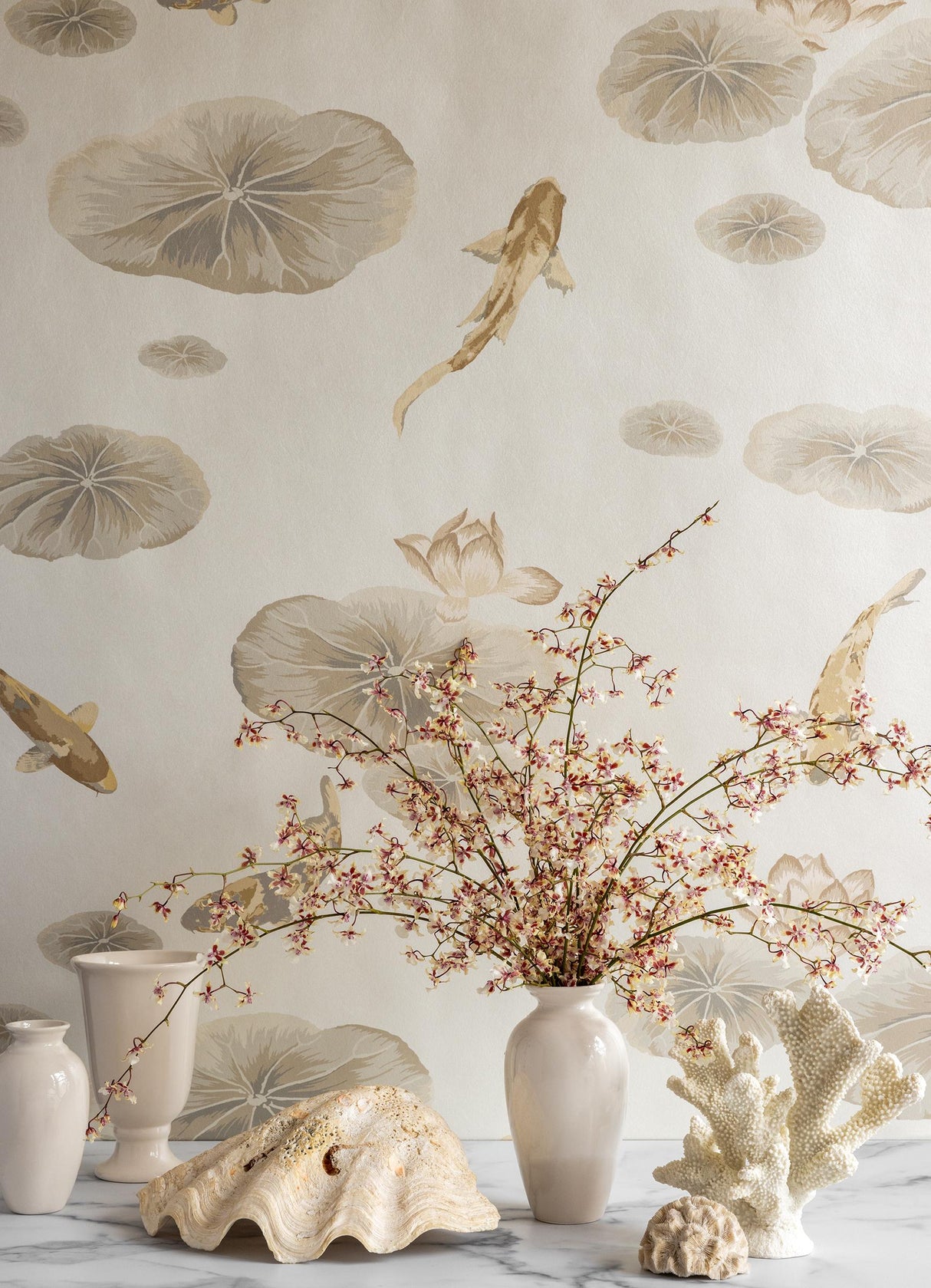 Kravet LOTUS POND MICA WP PEARL Wallpaper