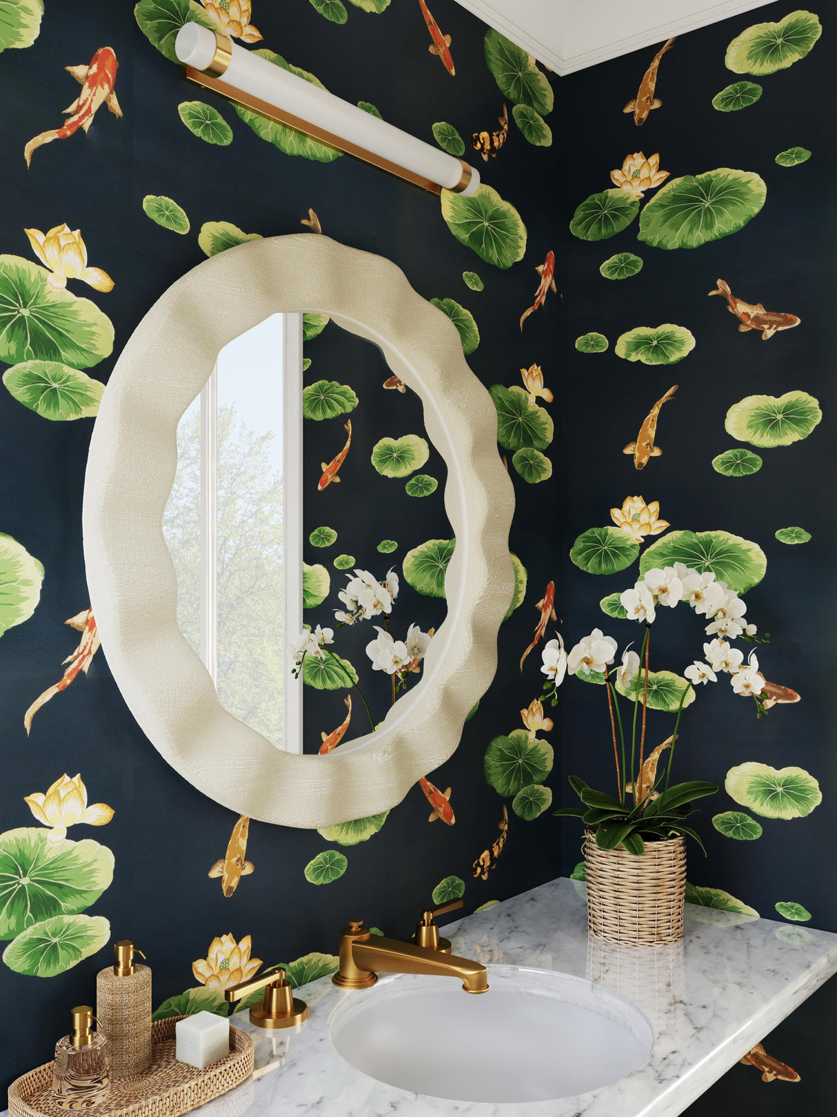 Kravet LOTUS POND WP LAGOON Wallpaper