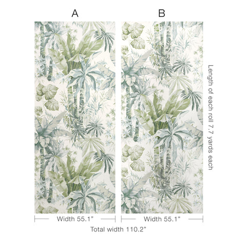 Kravet JUNGLEWOOD PNL BLUE SAGE Wallpaper