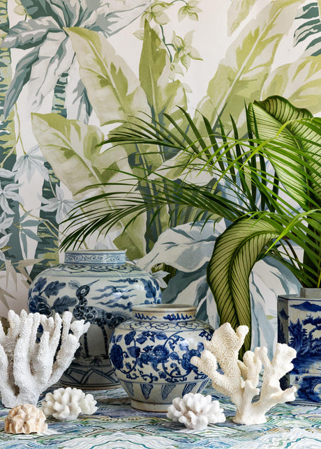 Kravet JUNGLEWOOD PNL BLUE SAGE Wallpaper