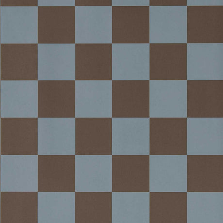 Harlequin Blenets Check Atlantic/Chocolate Wallpaper
