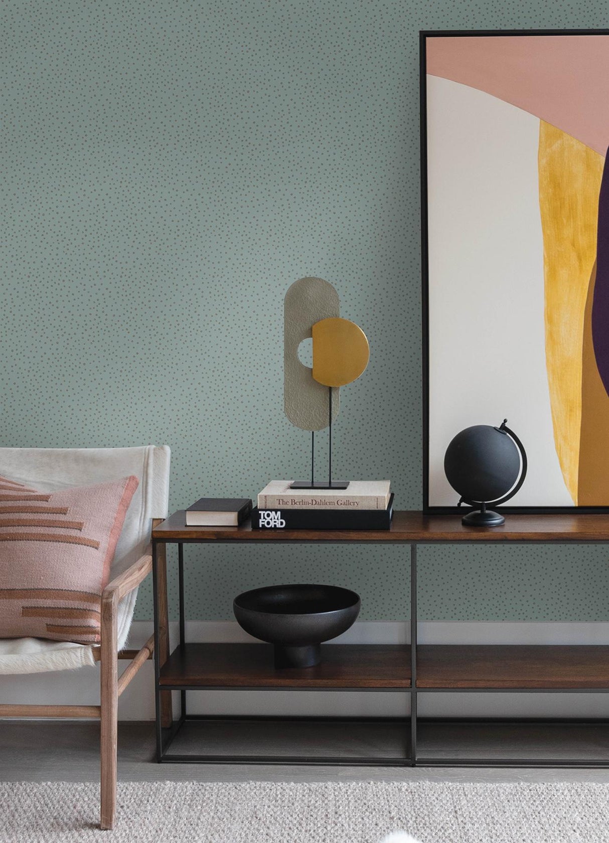 A-Street Prints Polka Dots Light Blue Wallpaper