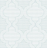 A-Street Prints Quatrefoil Blue Wallpaper