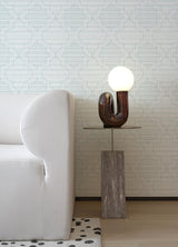 A-Street Prints Quatrefoil Blue Wallpaper