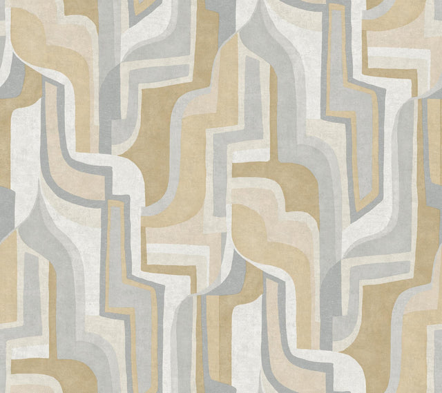 A-Street Prints Abstract Khaki Wallpaper