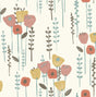 A-Street Prints Flowers Coral Wallpaper