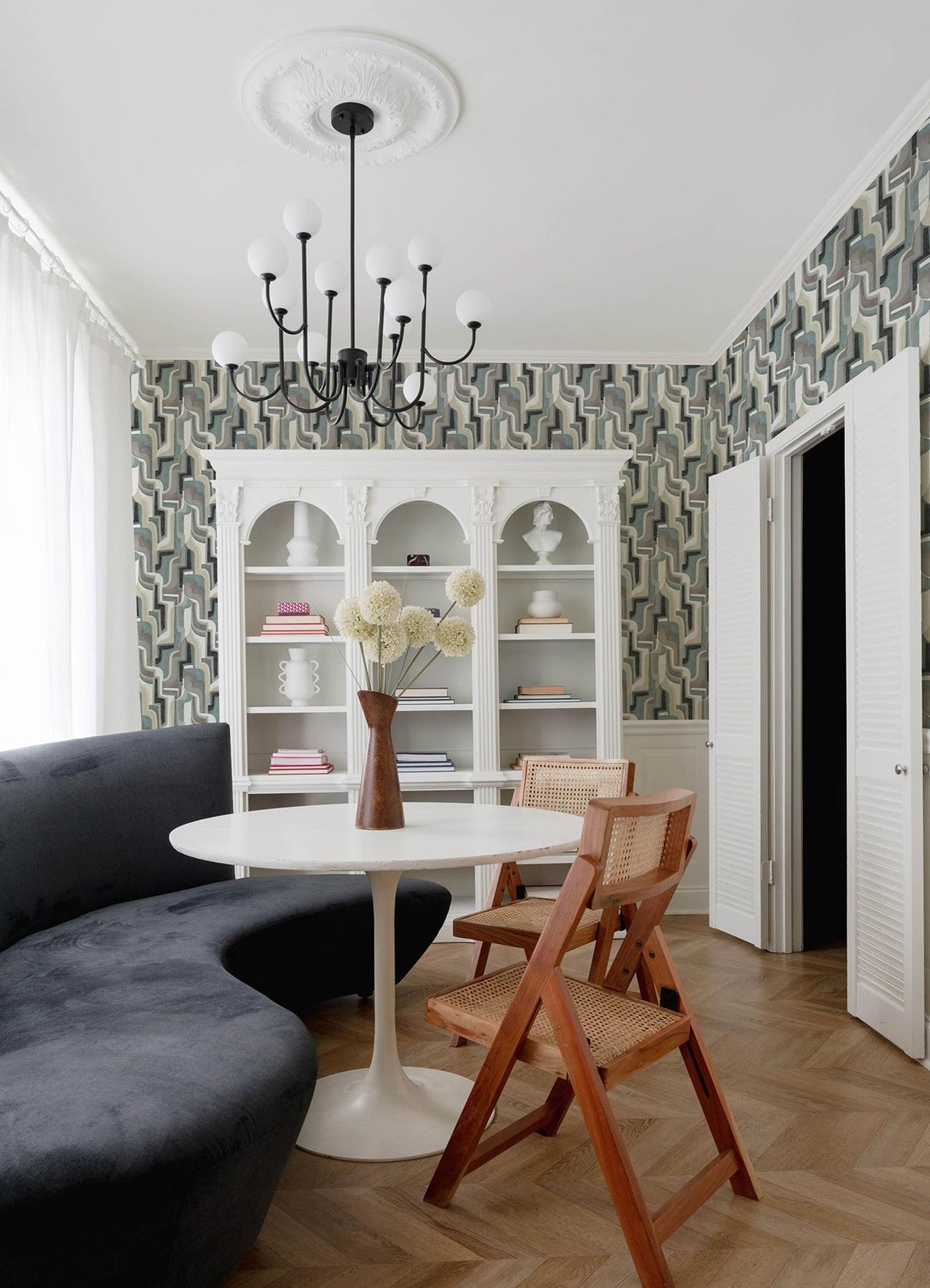 A-Street Prints Abstract Denim Wallpaper