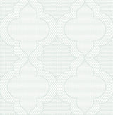 A-Street Prints Quatrefoil Turquoise Wallpaper