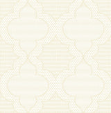 A-Street Prints Quatrefoil Yellow Wallpaper
