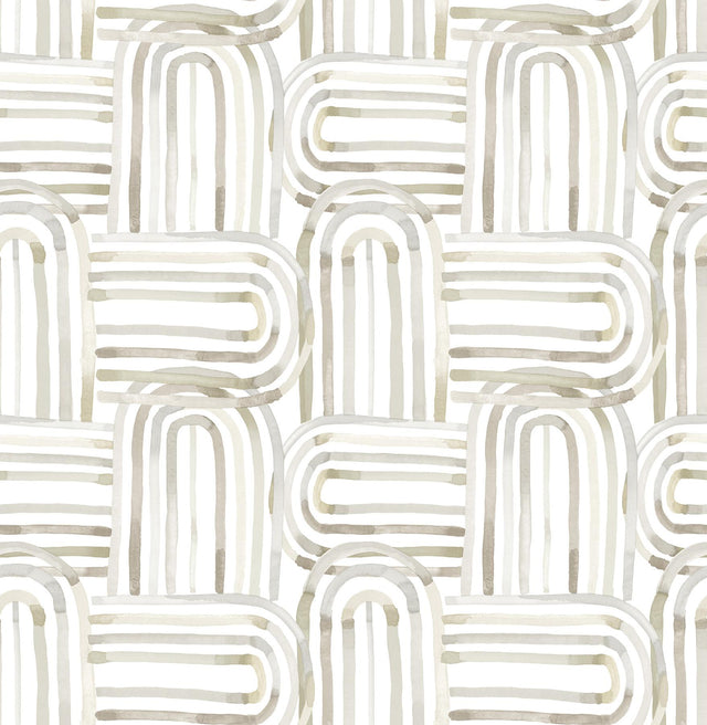 A-Street Prints Abstract Beige Wallpaper