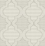A-Street Prints Quatrefoil Charcoal Wallpaper