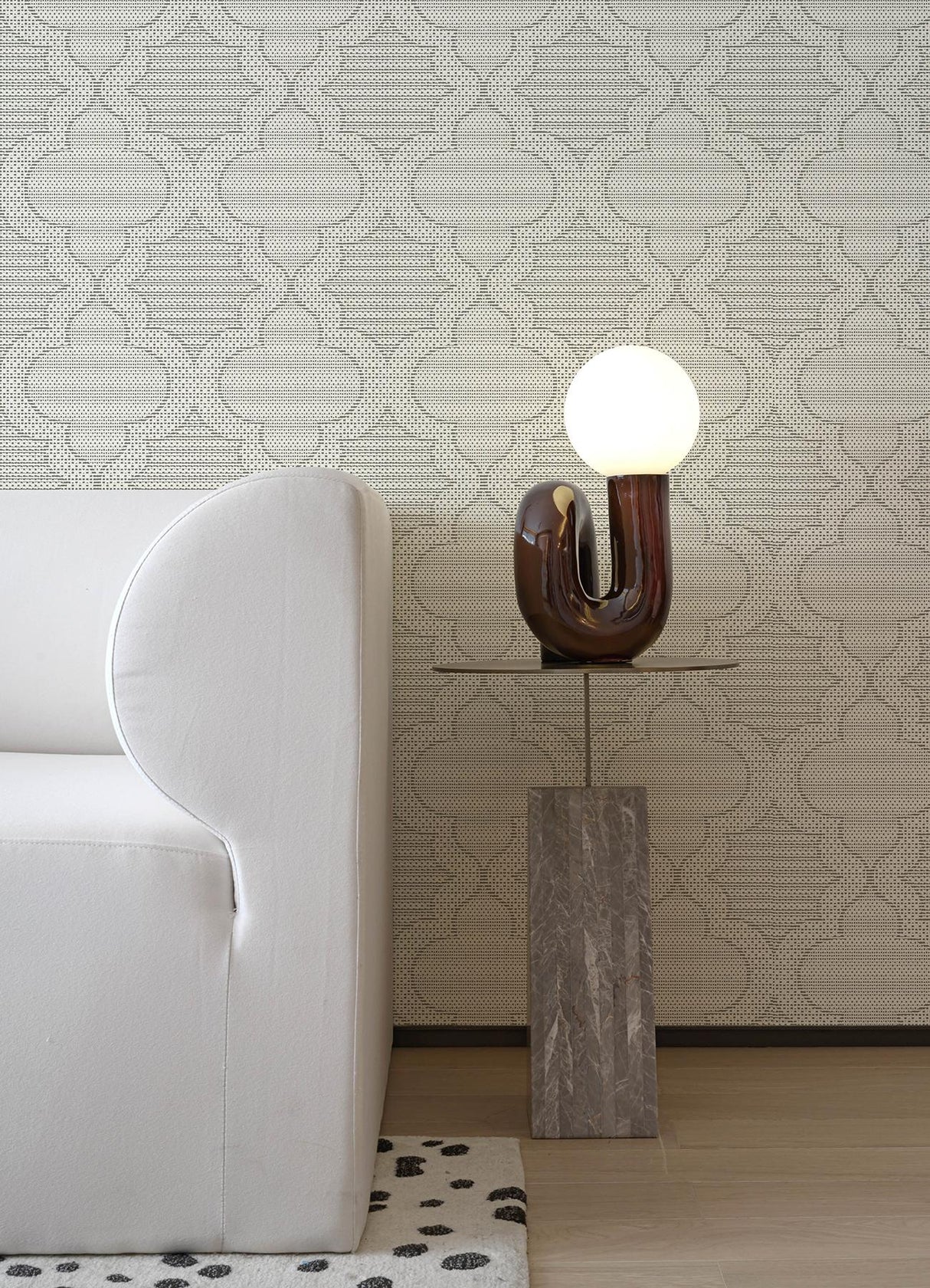 A-Street Prints Quatrefoil Charcoal Wallpaper