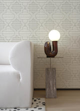 A-Street Prints Quatrefoil Charcoal Wallpaper