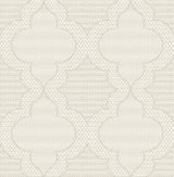 A-Street Prints Quatrefoil Taupe Wallpaper