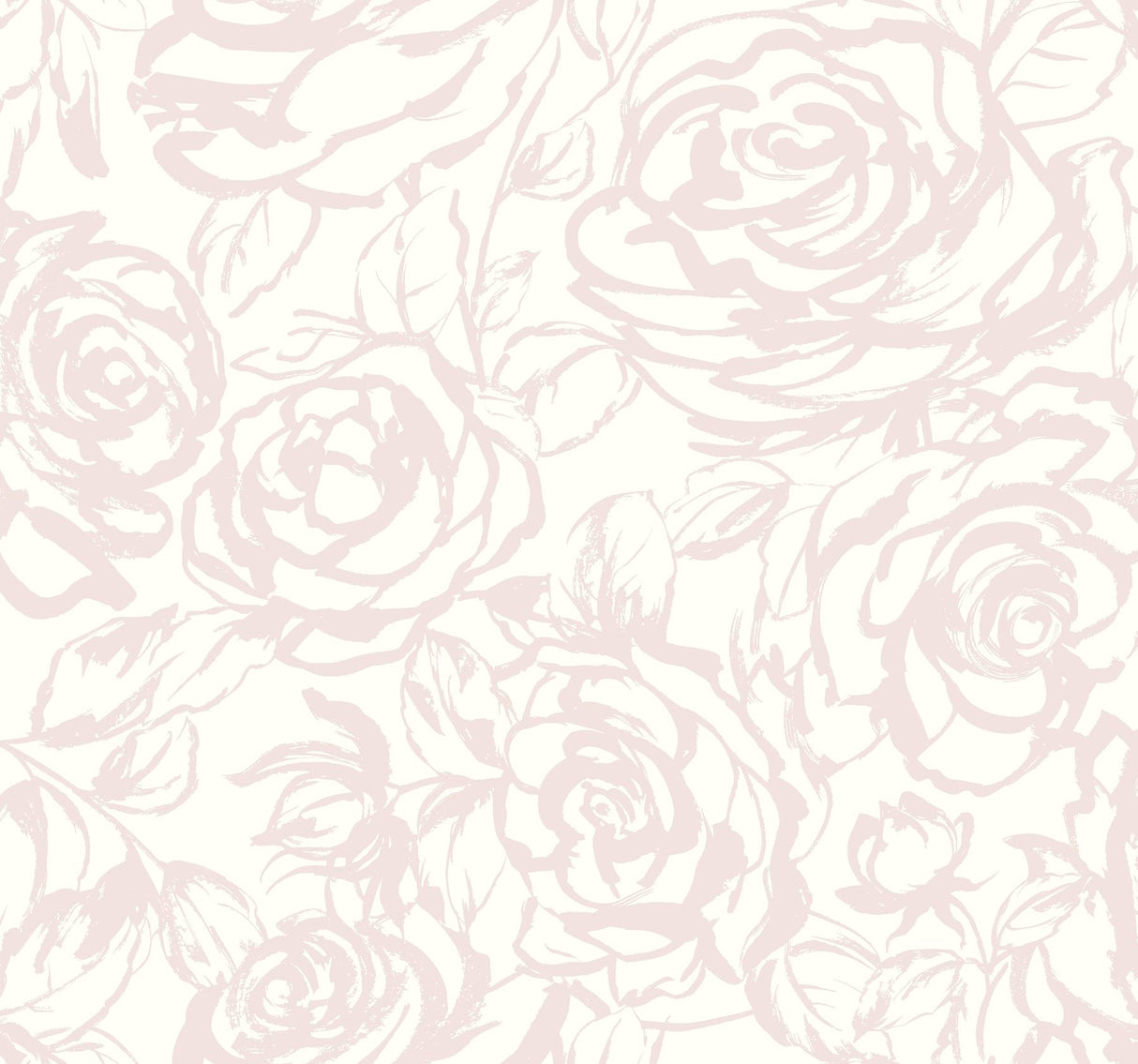 A-Street Prints Flowers Light Pink Wallpaper