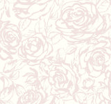 A-Street Prints Flowers Light Pink Wallpaper