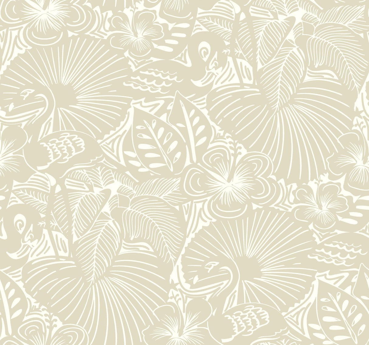 A-Street Prints Animals Beige Wallpaper
