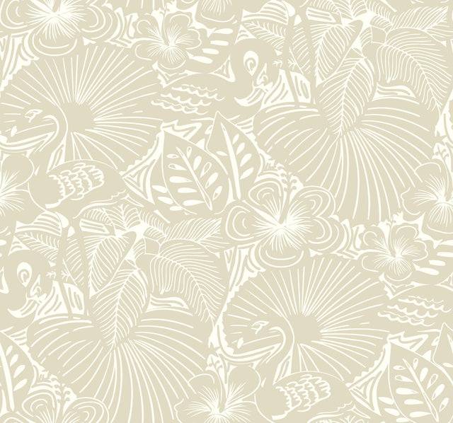 A-Street Prints Animals Beige Wallpaper