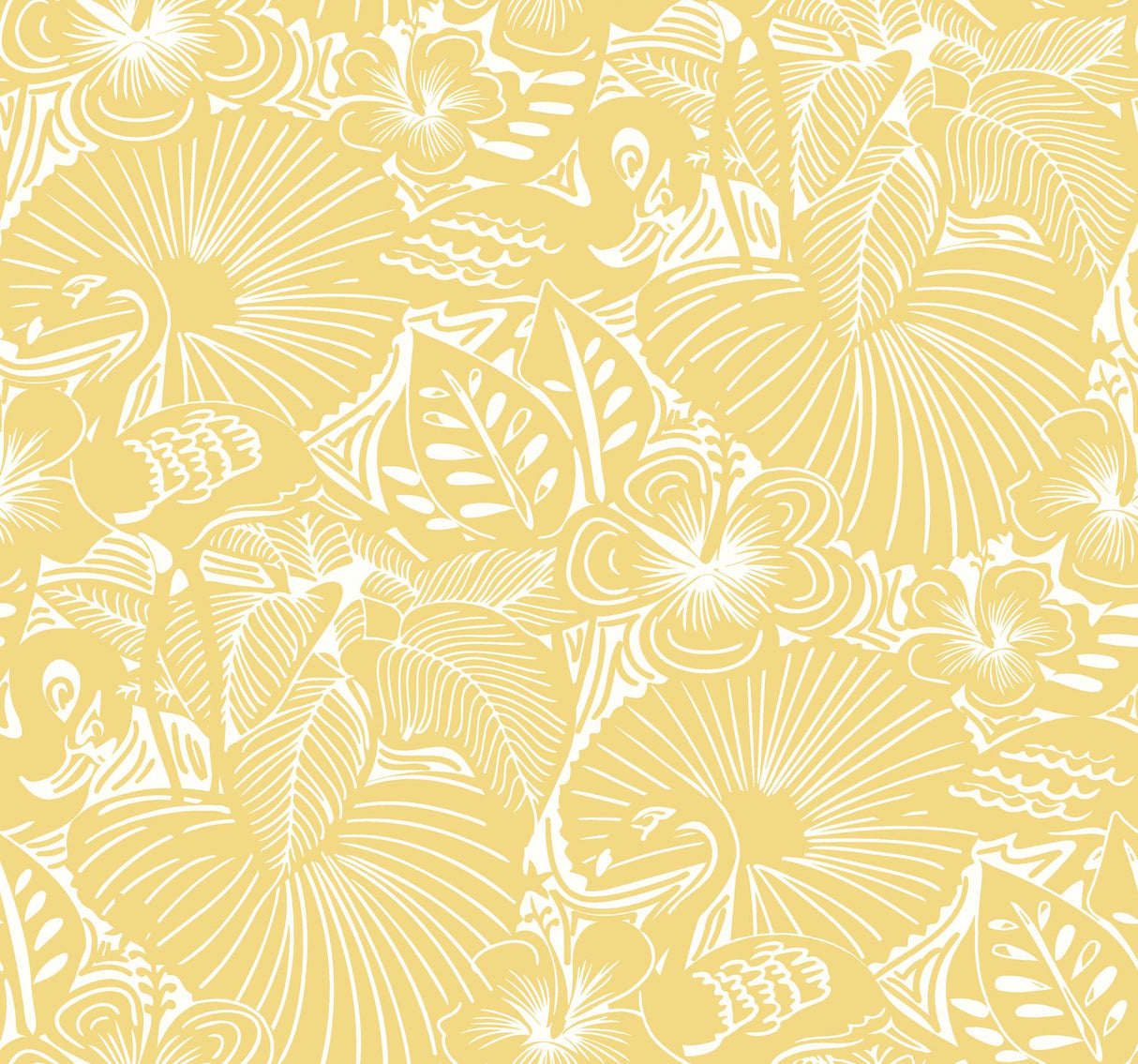 A-Street Prints Animals Yellow Wallpaper