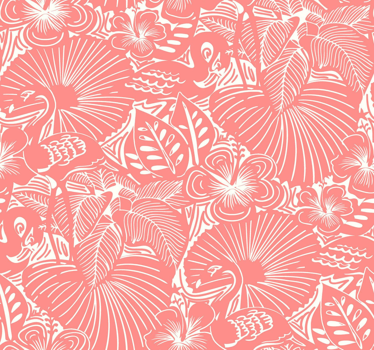 A-Street Prints Animals Coral Wallpaper