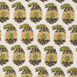 Schumacher Terry Ochre & Green Fabric