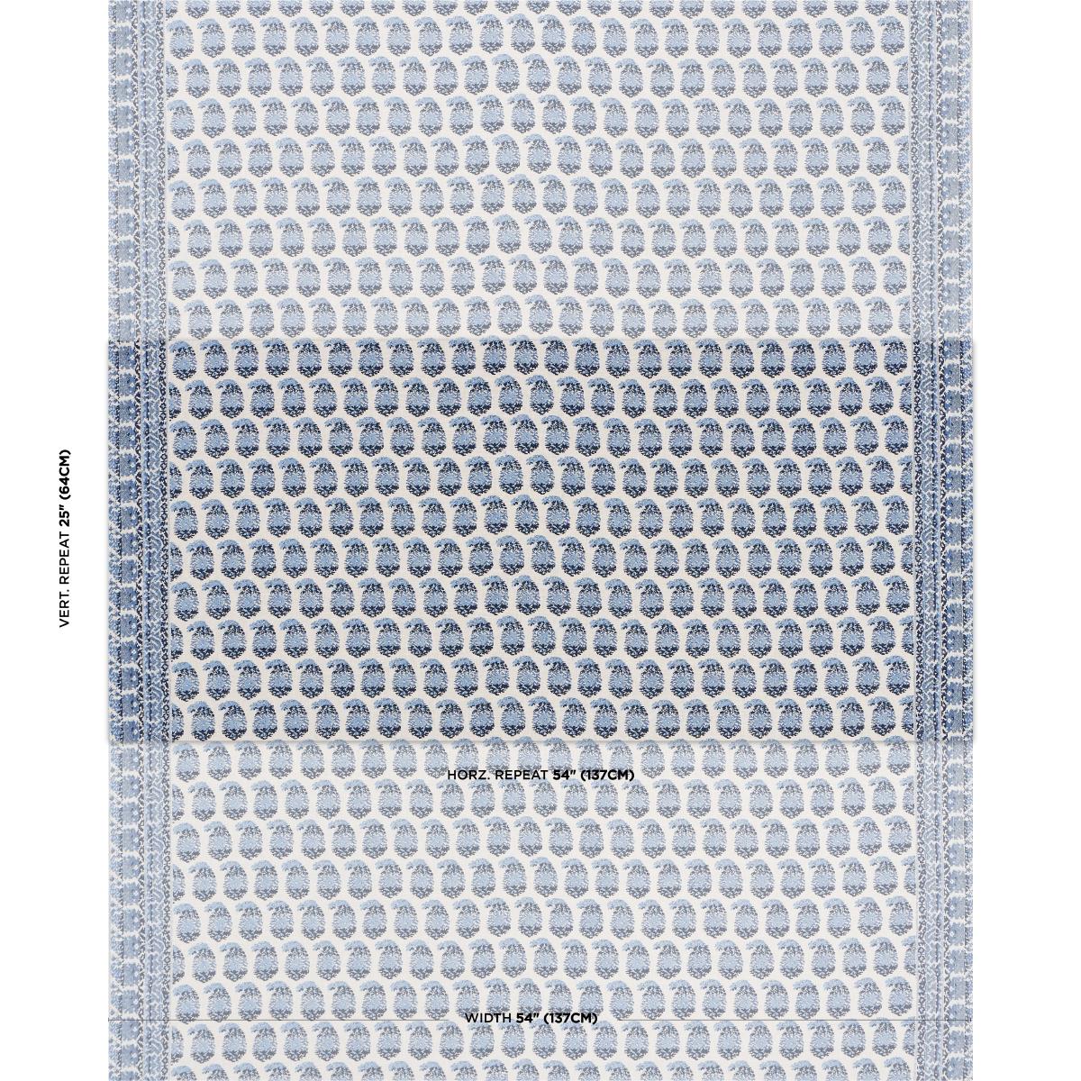 Schumacher Terry Blue & Navy Fabric