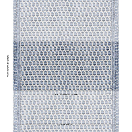 Schumacher Terry Blue & Navy Fabric