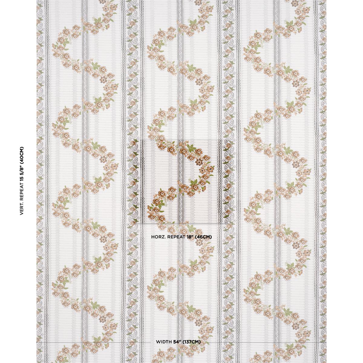 Schumacher Serena Garland Ochre Fabric
