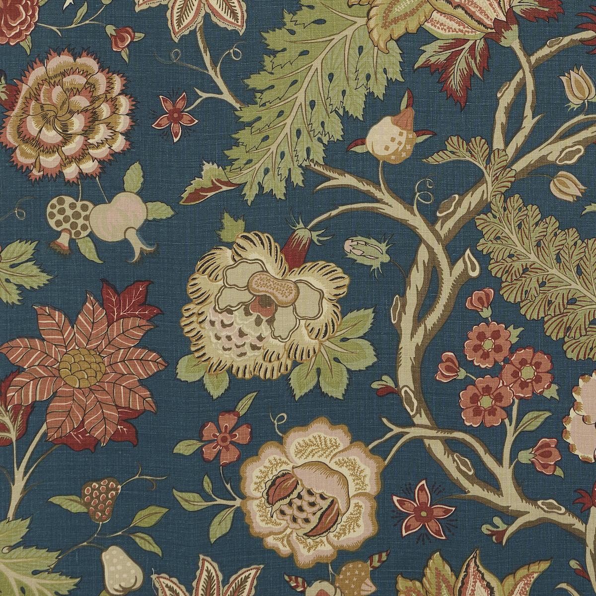 Schumacher Darsy Tree Of Life Peacock Fabric