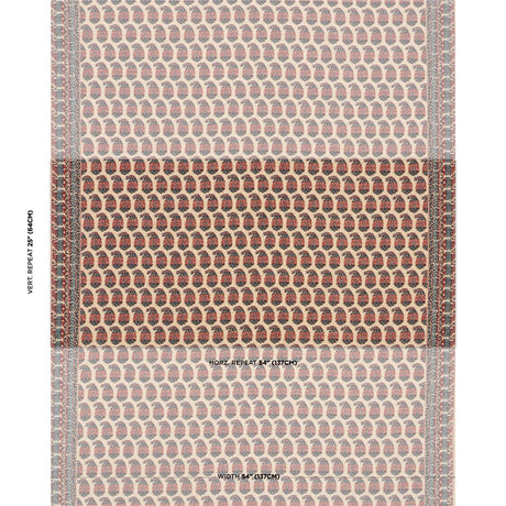 Schumacher Terry Red & Navy Fabric