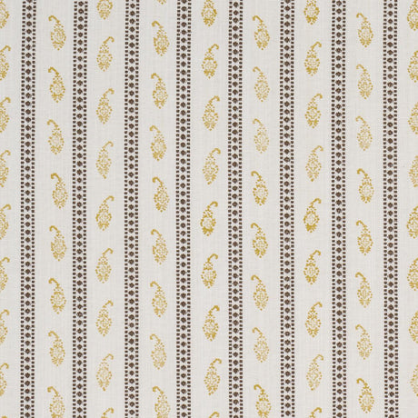 Schumacher Eddie Woven Hand Block Print Yellow Fabric