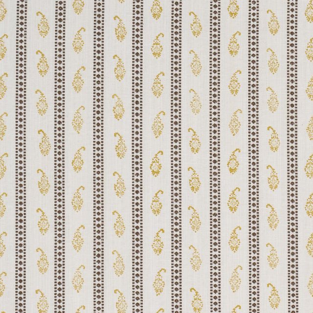 Schumacher Eddie Woven Hand Block Print Yellow Fabric