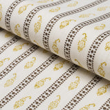 Schumacher Eddie Woven Hand Block Print Yellow Fabric