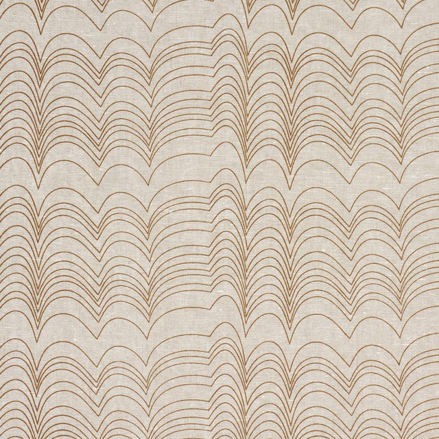 Schumacher Richter Linen Print Neutral Fabric