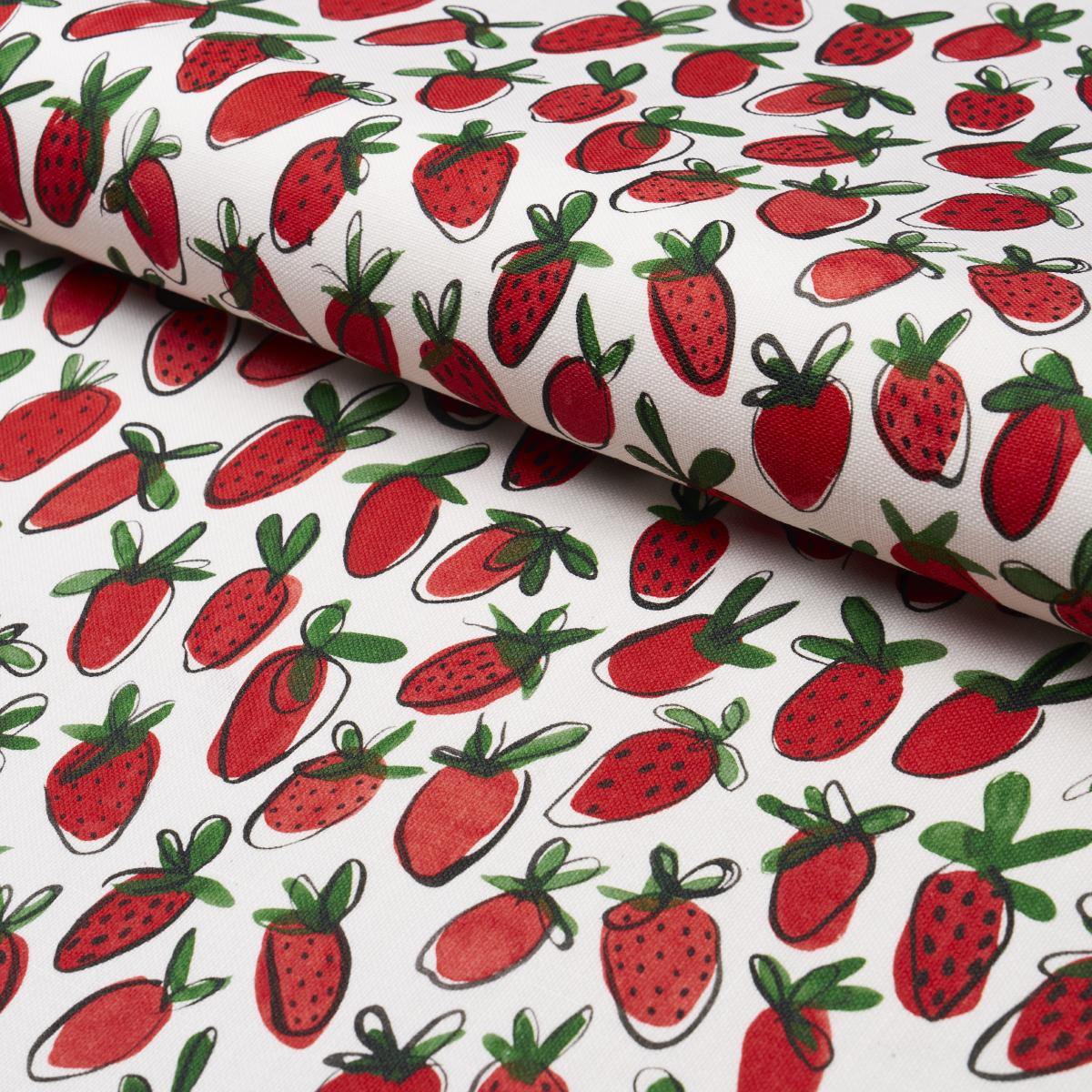Schumacher Shortcake Indoor/Outdoor Red Fabric