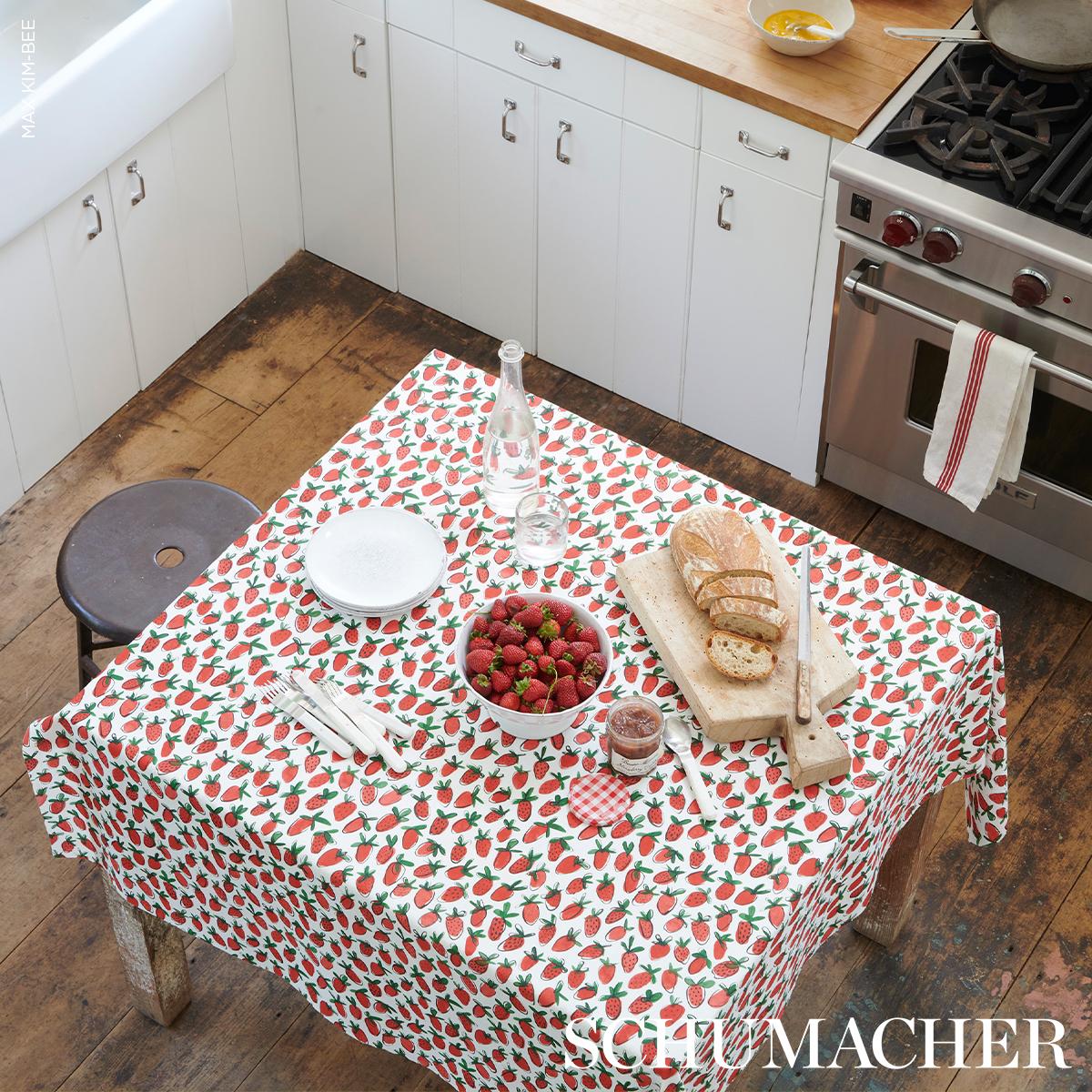 Schumacher Shortcake Indoor/Outdoor Red Fabric