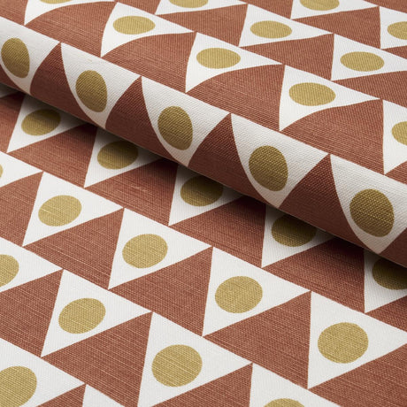 Schumacher Pennant Terracotta Fabric