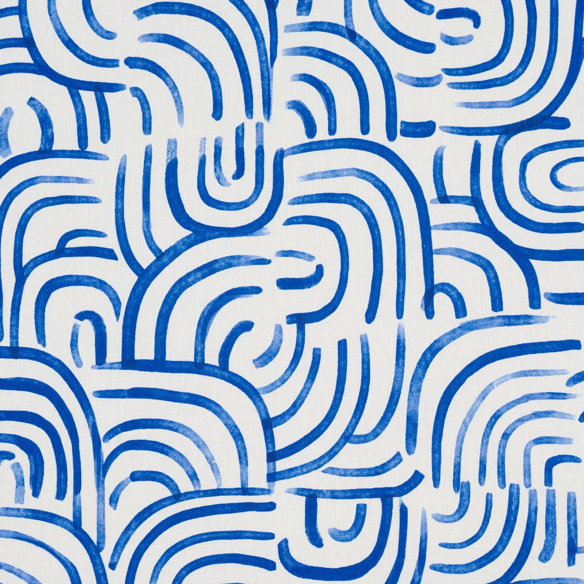 Schumacher Backdrop X Schumacher New Beat Bright Blue Fabric
