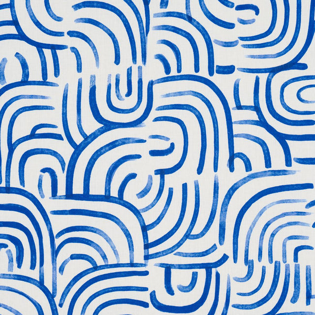 Schumacher Backdrop X Schumacher New Beat Bright Blue Fabric