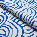 Schumacher New Beat Bright Blue Fabric