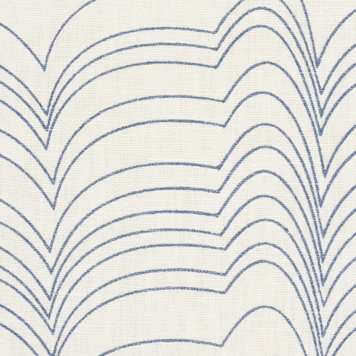 Schumacher Richter Linen Print Blue Fabric