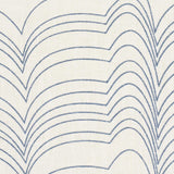 Schumacher Richter Linen Print Blue Fabric